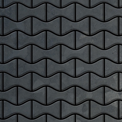 Mosaico metallo solido Acciaio grezzo laminato grigio spesso 1,6 mm Kismet-RS disegnato da Karim Rashid - Alloy