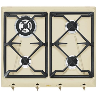 Piano Cottura SRV864POGH a Gas 4 Fuochi Gas da 60 cm Colore Panna