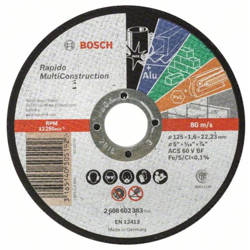 Bosch Accessories 2608602383 2608602383 Disco di taglio dritto 125 mm 22.23 mm 1 pz. características