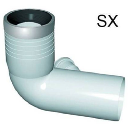 Curva Wc Prolungata 1 Attacco Con Guarnizione E Tappo D. 110-116-40 Sx - NICOL precio