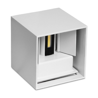 Applique cubo Led 6W IP65 per esterno ed interno bioemissione Bianco Caldo 3000K bianco - WISDOM