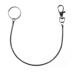 1 portachiavi a catena metallo con gancio moschettone e anello brise modello 3 - ASIASHOPPING precio