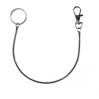 1 portachiavi a catena metallo con gancio moschettone e anello brise modello 3 - ASIASHOPPING