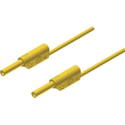 SKS Hirschmann MVL S 200/1 Au Puntali di sicurezza [Spina a banana 2 mm - Spina a banana 2 mm] 2.00 m Giallo
