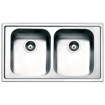 Lavello LPE862 2 Vasche Dimensioni 34 x 40 cm Inox Serie Aurora
