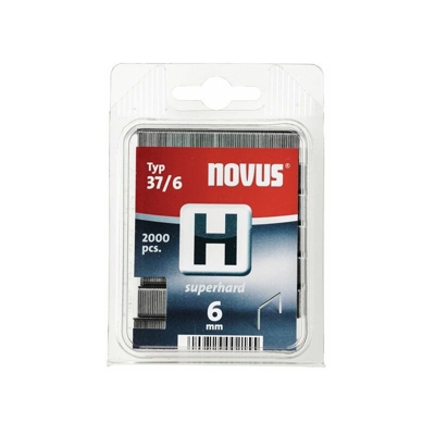 NOVUS Graffa Tipo 37 L.6xB.10,6mm superduro NOVUS zincato