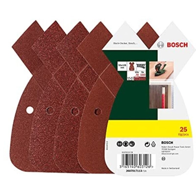 Bosch Accessories 2607017113 KIT Multi carta abrasiva a strappo, perforato Grana 80, 120, 180 (L x L) 93 mm x 62 mm 1 K