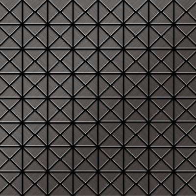 Mosaico metallo solido Titanio spazzolato Smoke grigio scuro spesso 1,6 mm ALLOY Deco-Ti-SB