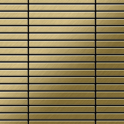 Mosaico metallo solido Titanio spazzolato Gold oro spesso 1,6 mm Linear-Ti-GB - Alloy en oferta