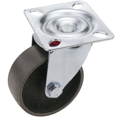 PrimeMatik - Rotelle pivotanti ruote industriale di metallo senza freno 75 mm