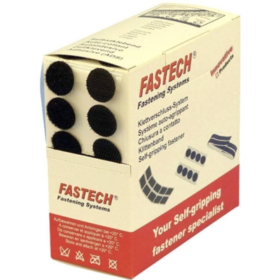Fastech ® - Punti a strappo da incollare Lato morbido e lato rigido (Ø) 20 mm Nero Fastech B20-COIN999905 460 Parti - FASTECH®