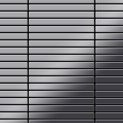 Mosaico metallo solido Acciaio inossidabile specchiato grigio spesso 1,6 mm ALLOY Linear-S-S-M
