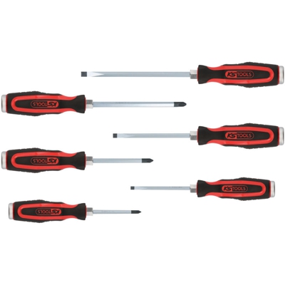 KS TOOLS ERGOTORQUEmax Set di cacciaviti con testa a percussione, 6 pezzi Slot, PH - KSTOOLS