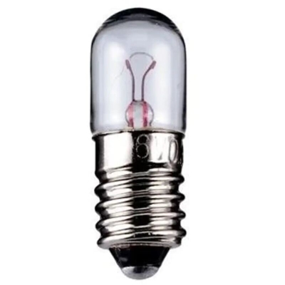 lampadina tubolare 1,20 watt 12 volt CE E10 bianco caldo trasparente wnt 9313 - GOOBAY