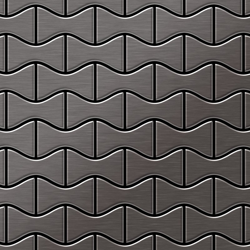 Mosaico metallo solido Titanio spazzolato Smoke grigio scuro spesso 1,6 mm ALLOY Kismet-Ti-SB disegnato da Karim Rashid en oferta