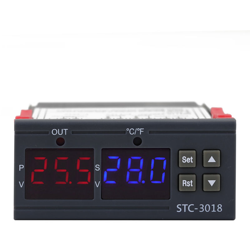 Digitale del regolatore di temperatura C / F Termostato Rele 10A riscaldamento / raffreddamento automatico Conversione Termoregolatore con display a características