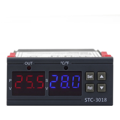 Digitale del regolatore di temperatura C / F Termostato Rele 10A riscaldamento / raffreddamento automatico Conversione Termoregolatore con display a