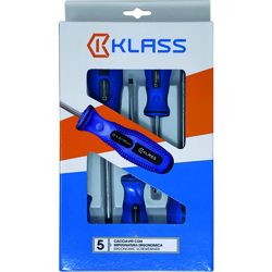 Klass - Serie 5 Cacciaviti Cr-V 3 Lama 2 Croce Punta Magnetica características