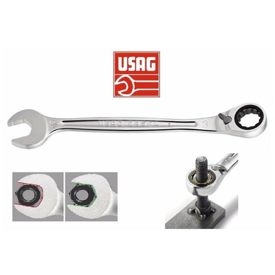 Usag 285 Ka Chiave Combinata A Cricchetto Revers. Fissa E Stella C Anello Tenuta-32 32