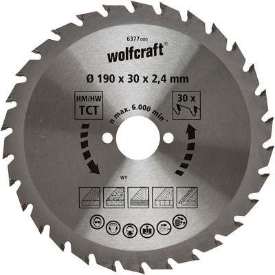 Wolfcraft lama per sega circolare HM, 30 denti