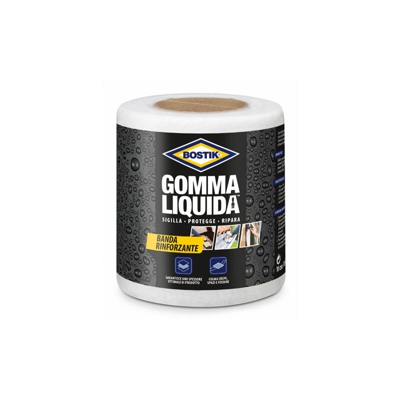 6 PZ Di BOSTIK GOMMA LIQUIDA BANDA RINFORZ.10CMX10M