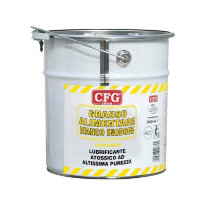 Grasso Alimentare Bianco Inodore Fustino 5 Kg. - CRC