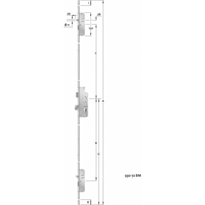 Pat-Lock Porta Multipla Pz, E72, Vk9, D55,16Kt, Dl / Dr - KFV