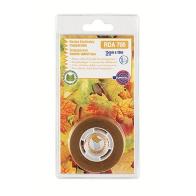 Nastro biadesivo RDA trasparente cm.1,5 x 10mt conf. 18 rotoli - EAC