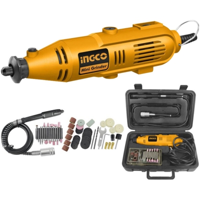 INGCO Smerigliatrice Multifunzione a Stelo 130W + 52 accessori