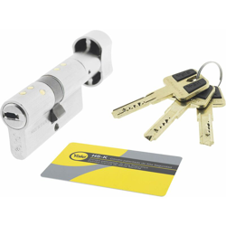 Yale hskp3030nm4 Cilindro ad alta sicurezza con bottone, nichelato, 30 x 30 mm en oferta