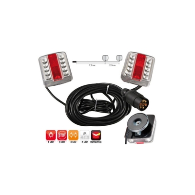 Kit Fanali Posteriore Magnetico A Led Trattore Rimorchi Carrelli 12 V *28849* - AMA