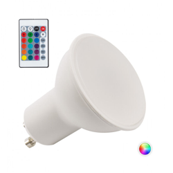 Lampadina a LED RGB 5W GU10 Telecomando | RGB (PL187221-GU10) - GREENICE en oferta