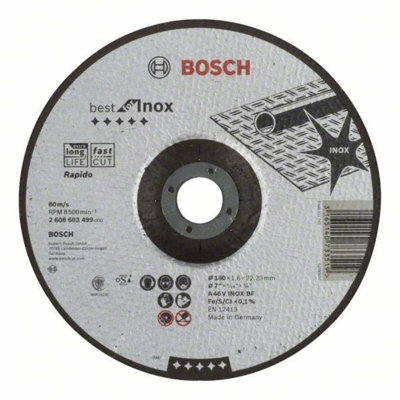 2608603499 2608603499 Disco da taglio con centro depresso 180 mm 22.23 mm 1 pz. - Bosch Accessories