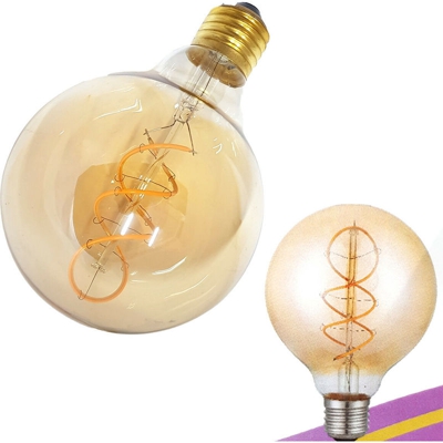 Lampadina led 5w g95 e27 luce calda 2200k filamento globo vintage ambrata retro' - DRIWEI