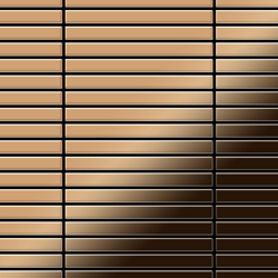 Mosaico metallo solido Titanio specchiato Amber rame spesso 1,6 mm ALLOY Linear-Ti-AM en oferta