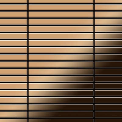 Mosaico metallo solido Titanio specchiato Amber rame spesso 1,6 mm ALLOY Linear-Ti-AM