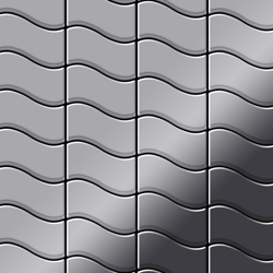 Mosaico metallo solido Acciaio inossidabile Marine specchiato grigio spesso 1,6 mm ALLOY Flux-S-S-MM disegnato da Karim Rashid características