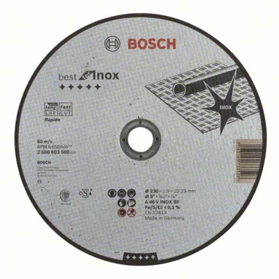 2608603500 2608603500 Disco di taglio dritto 230 mm 22.23 mm 1 pz. - Bosch Accessories