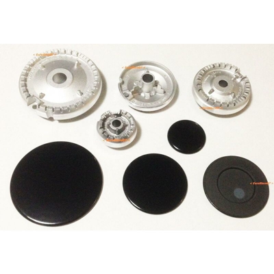 Eurostore07 - ARISTON INDESIT SPARTIFIAMMA + BRUCIATORI CUCINA GAS NERO LUCIDO 4 FUOCHI S 2723