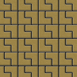 Mosaico metallo solido Titanio spazzolato Gold oro spesso 1,6 mm ALLOY Kink-Ti-GB disegnato da Karim Rashid precio