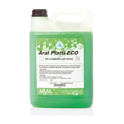 Aral Piatti Eco Detergente Piatti per il Lavaggio a Mano di Stoviglie e Pentole 5kg