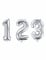 Palloncino in alluminio numero argento 35 cm en oferta