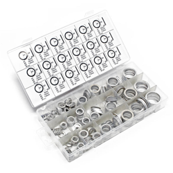 Set di 450 guarnizioni ad anello in alluminio organizzato in una scatola di plastica trasparente - WILTEC precio