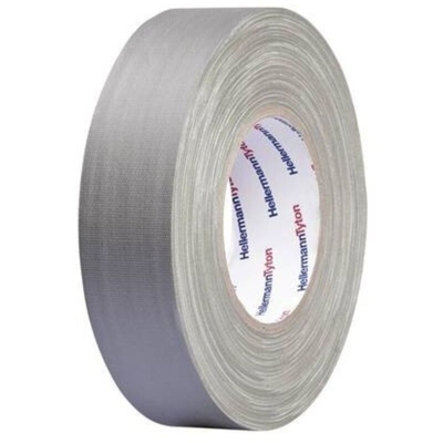 HelaTape Tex - nastri in tessuto HTAPE-TEX-50x50 712-00906 (L x L) 50 m x 50 mm Grigio Tessuto in cotone e poliestere H - HELLERMANNTYTON