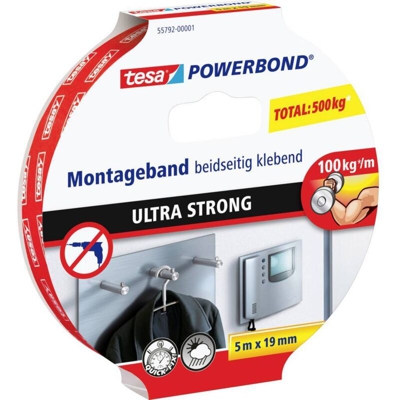 Montaggio Biadesivo Powerbond Ultra Strong 5 M X 19 Mm - Tesa 55792-00001-00 (A 10)