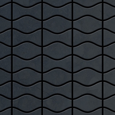Mosaico metallo solido Acciaio grezzo laminato grigio spesso 1,6 mm ALLOY Kismet & Karma-RS disegnato da Karim Rashid