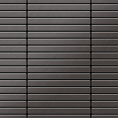 Mosaico metallo solido Titanio spazzolato Smoke grigio scuro spesso 1,6 mm ALLOY Linear-Ti-SB