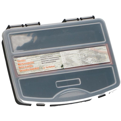 Cassetta Porta Attrezzi Utensili Valigetta Plastica Scomparti e Manico 15x19x4cm - BAKAJI