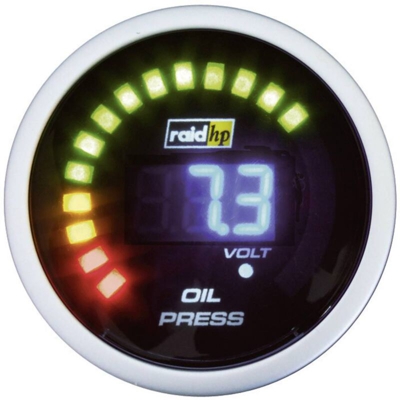 Indicatore pressione olio 660501 Strumento da incasso Campo di Misura 0 - 7 bar NightFlight Digital Blue Blu, B - Raid Hp