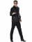 Camicia disco nera da uomo con paillettes en oferta